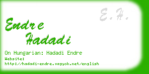 endre hadadi business card